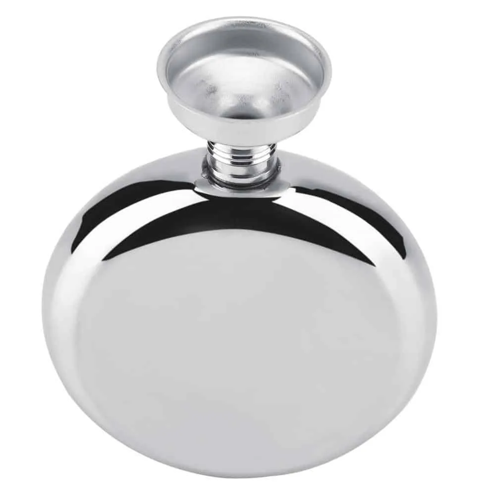 Round Stainless Steel Hip Flask