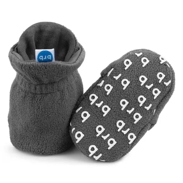 Slate • Fleece Baby Booties