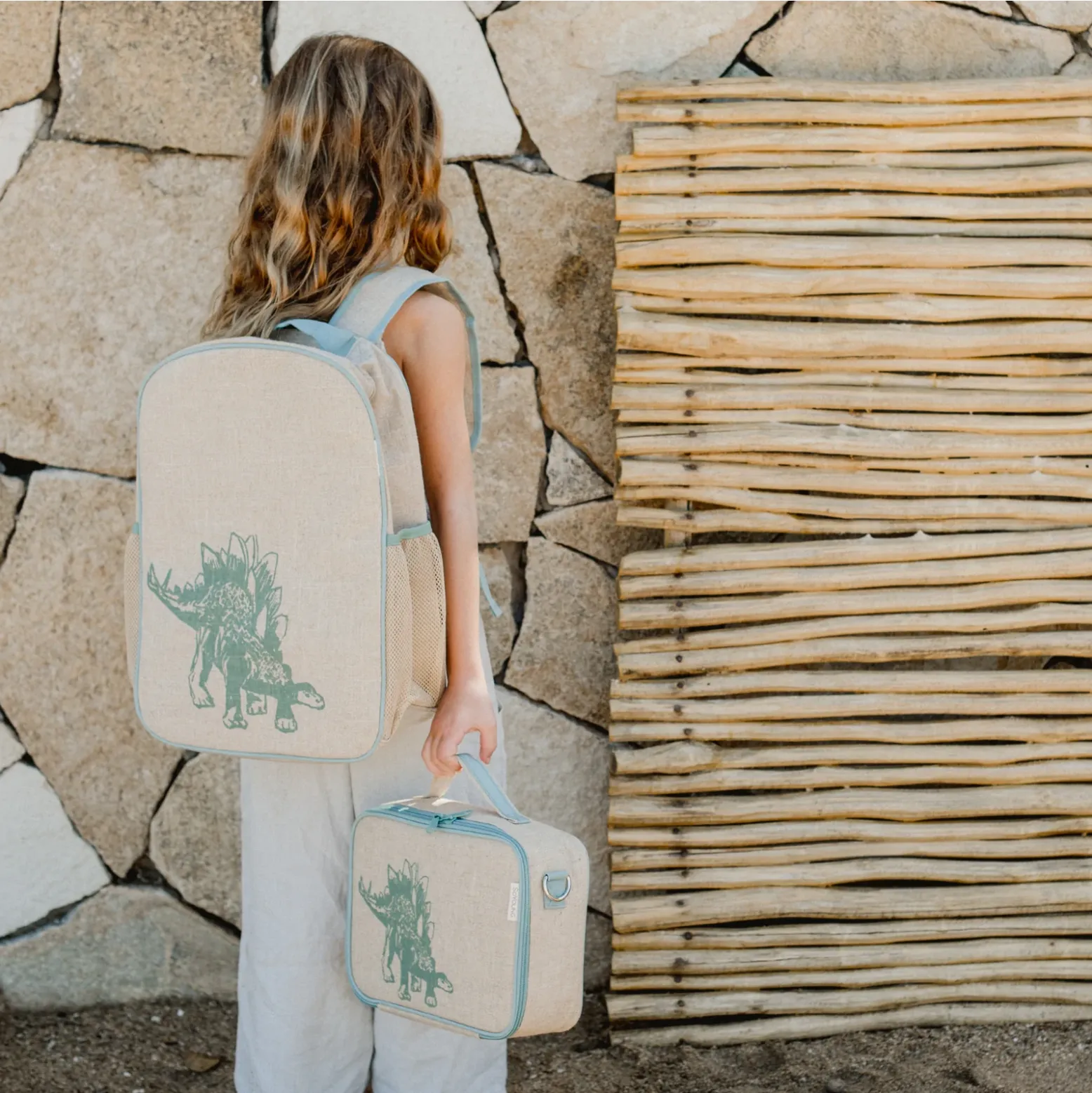 SoYoung School Backpack - Green Stegosaurus