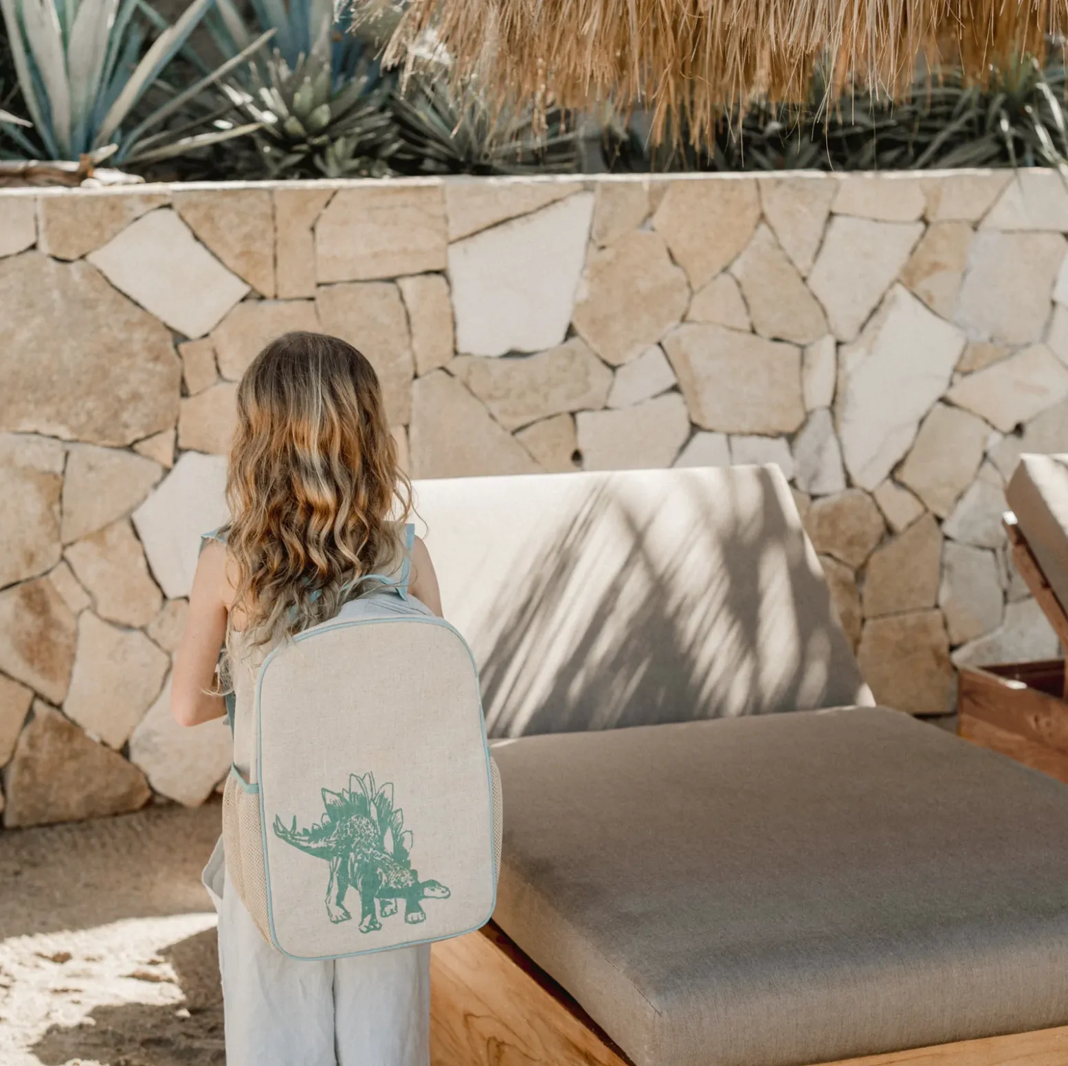 SoYoung School Backpack - Green Stegosaurus