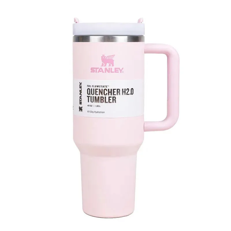 Stanley 30oz/40oz Insulated Tumbler With Lid and Straws Stainless Steel Coffee Tumbler with Handle Vacuum Leak Proof Coffee Cup
