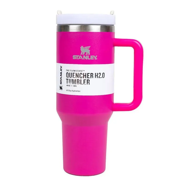 Stanley 30oz/40oz Insulated Tumbler With Lid and Straws Stainless Steel Coffee Tumbler with Handle Vacuum Leak Proof Coffee Cup