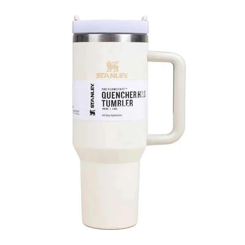 Stanley 30oz/40oz Insulated Tumbler With Lid and Straws Stainless Steel Coffee Tumbler with Handle Vacuum Leak Proof Coffee Cup