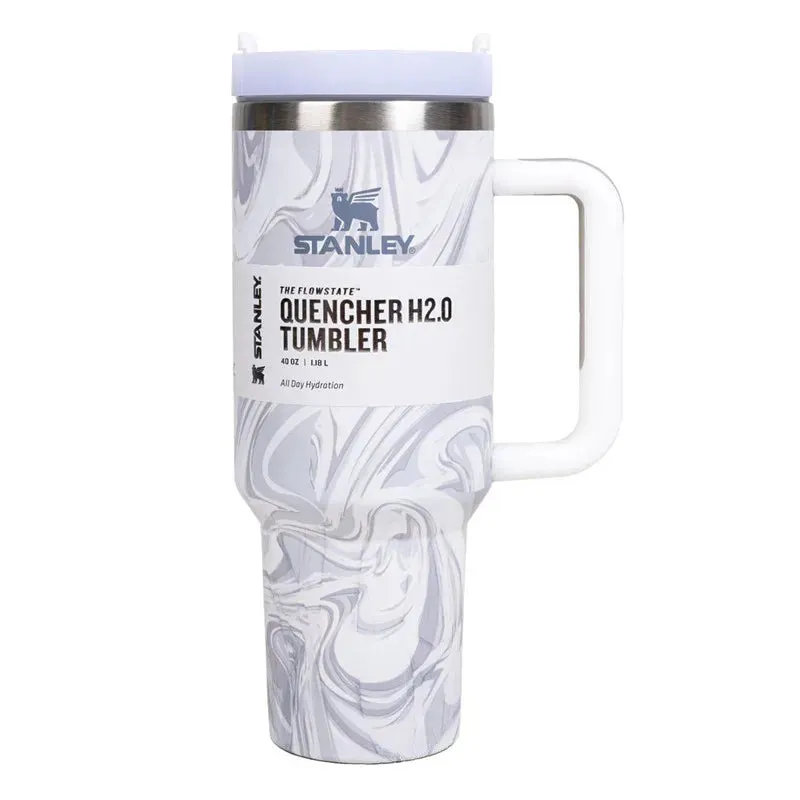 Stanley 30oz/40oz Insulated Tumbler With Lid and Straws Stainless Steel Coffee Tumbler with Handle Vacuum Leak Proof Coffee Cup