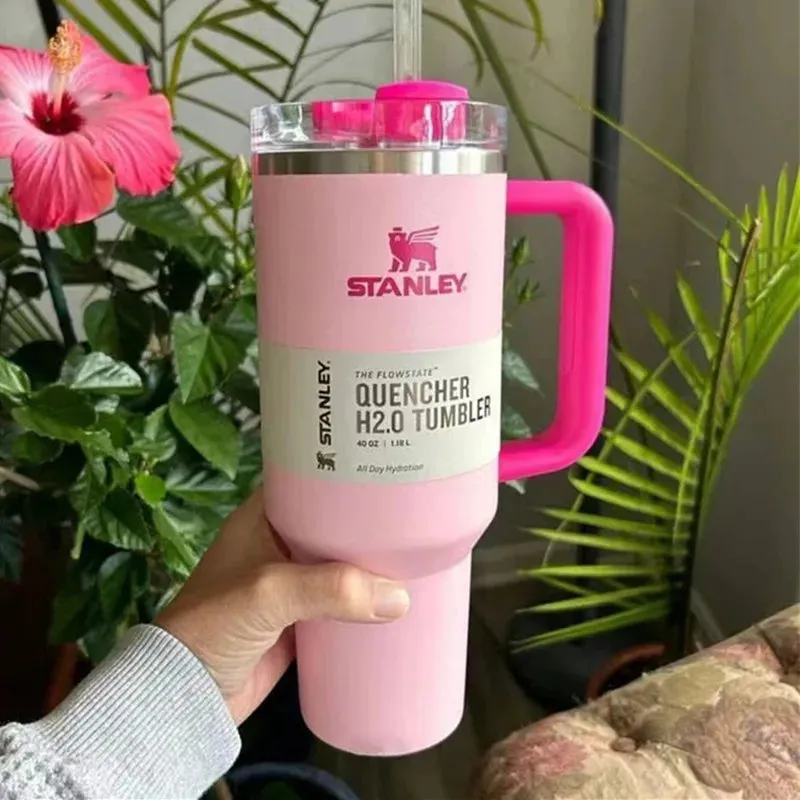 Stanley 30oz/40oz Insulated Tumbler With Lid and Straws Stainless Steel Coffee Tumbler with Handle Vacuum Leak Proof Coffee Cup