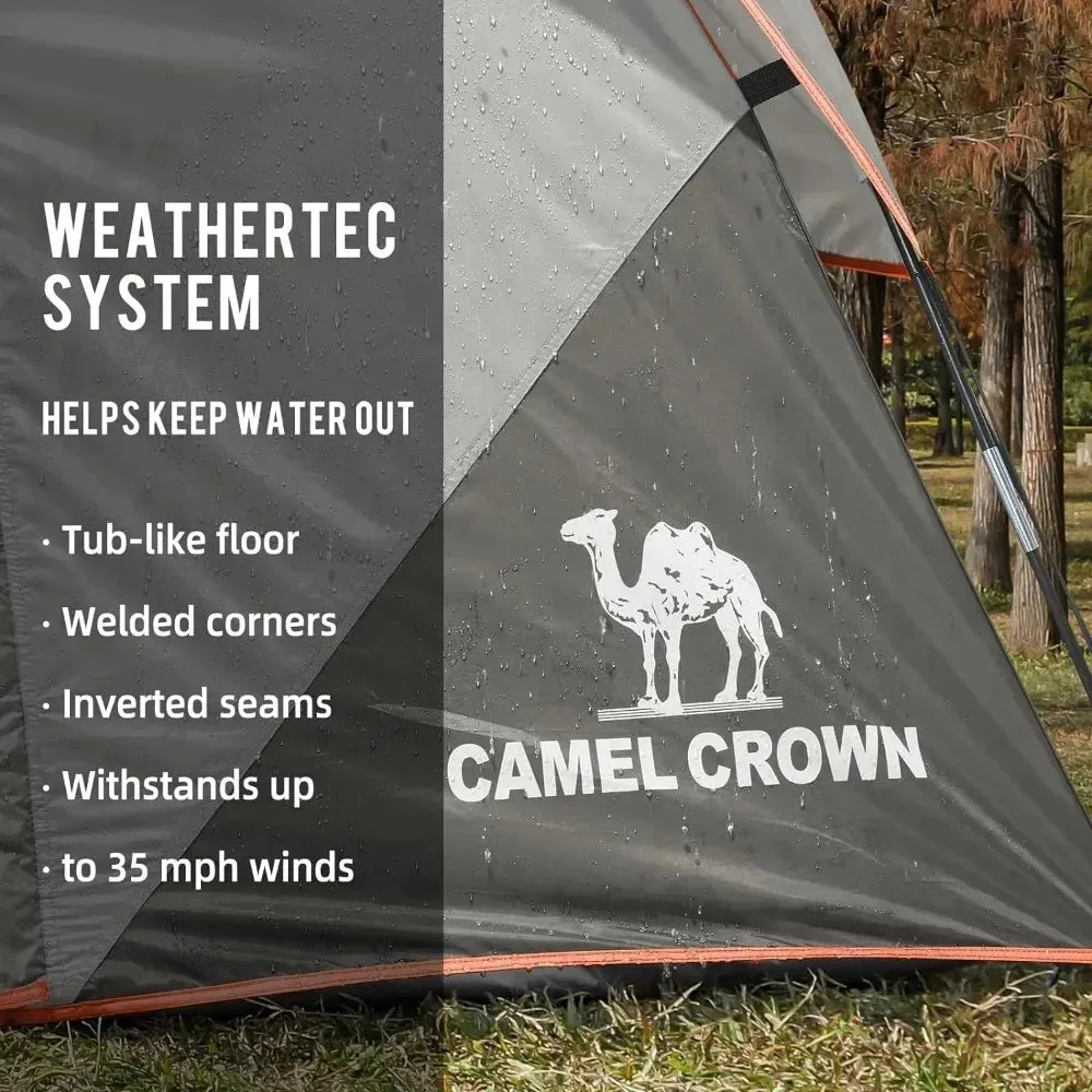 Tents for Camping 3/4/5/6 Person Tent Waterproof Easy Setup Backpacking Tents with Floor Mats Family Tent for Outdoor Hiking