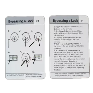Tip Card #04 How to Pick a Lock : Visual, and Written Lock Picking Instruction