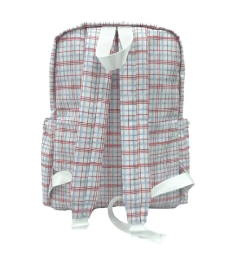 TRVL BACKPACKER - Classic Plaid Red