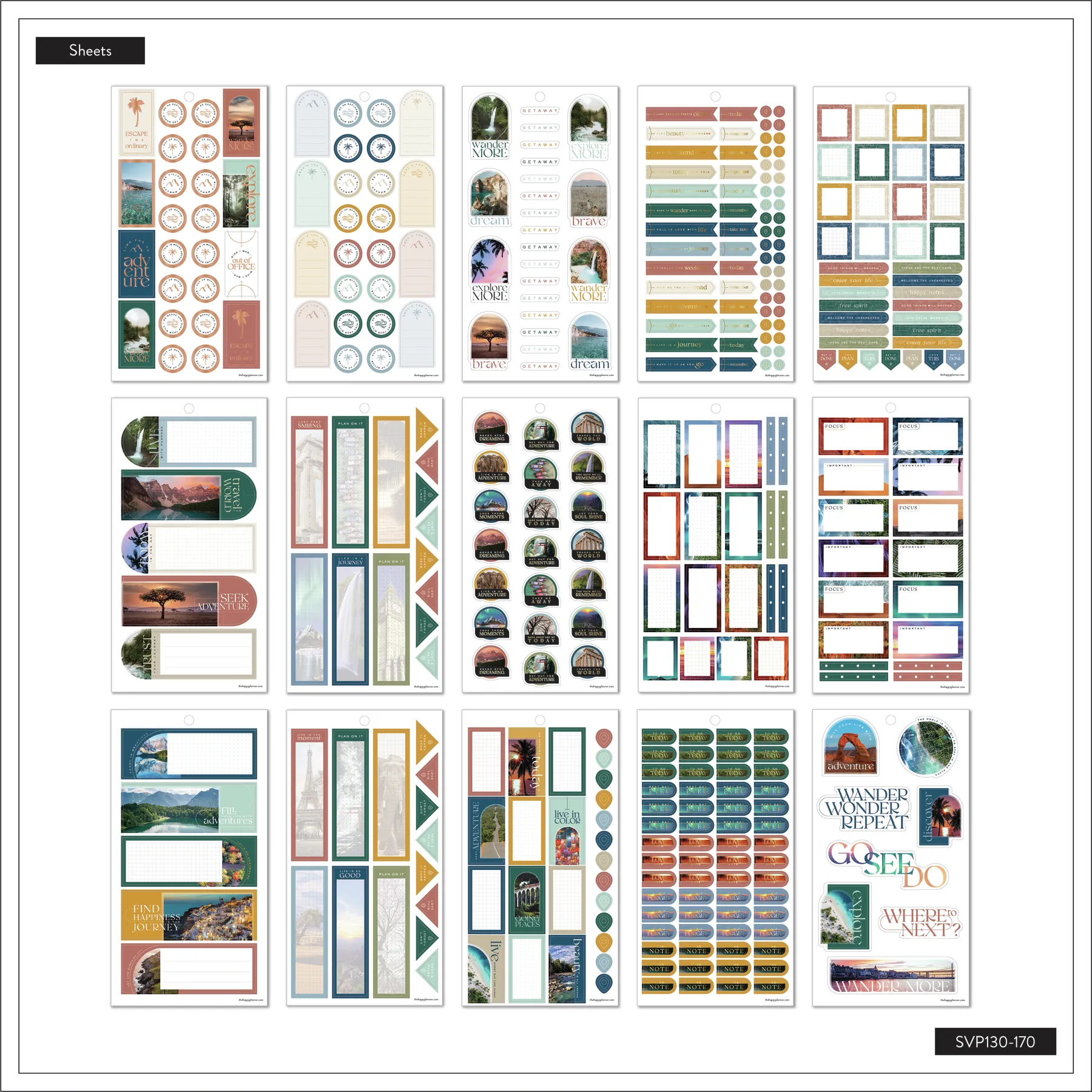 Value Pack Stickers - Getaway Vibes - Mini