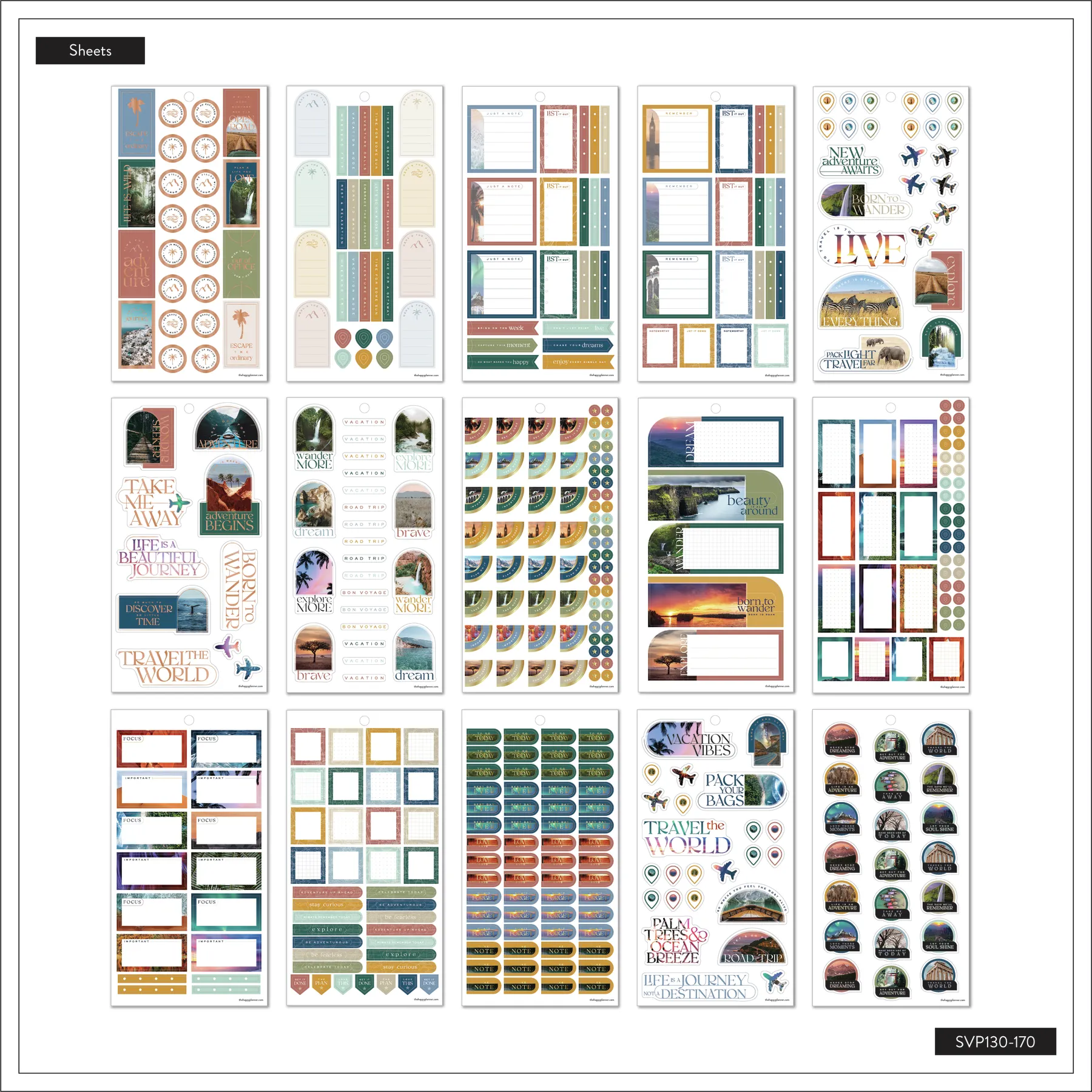 Value Pack Stickers - Getaway Vibes - Mini