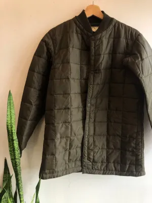 Vintage 1980s European Quilted Military Jacket Liner