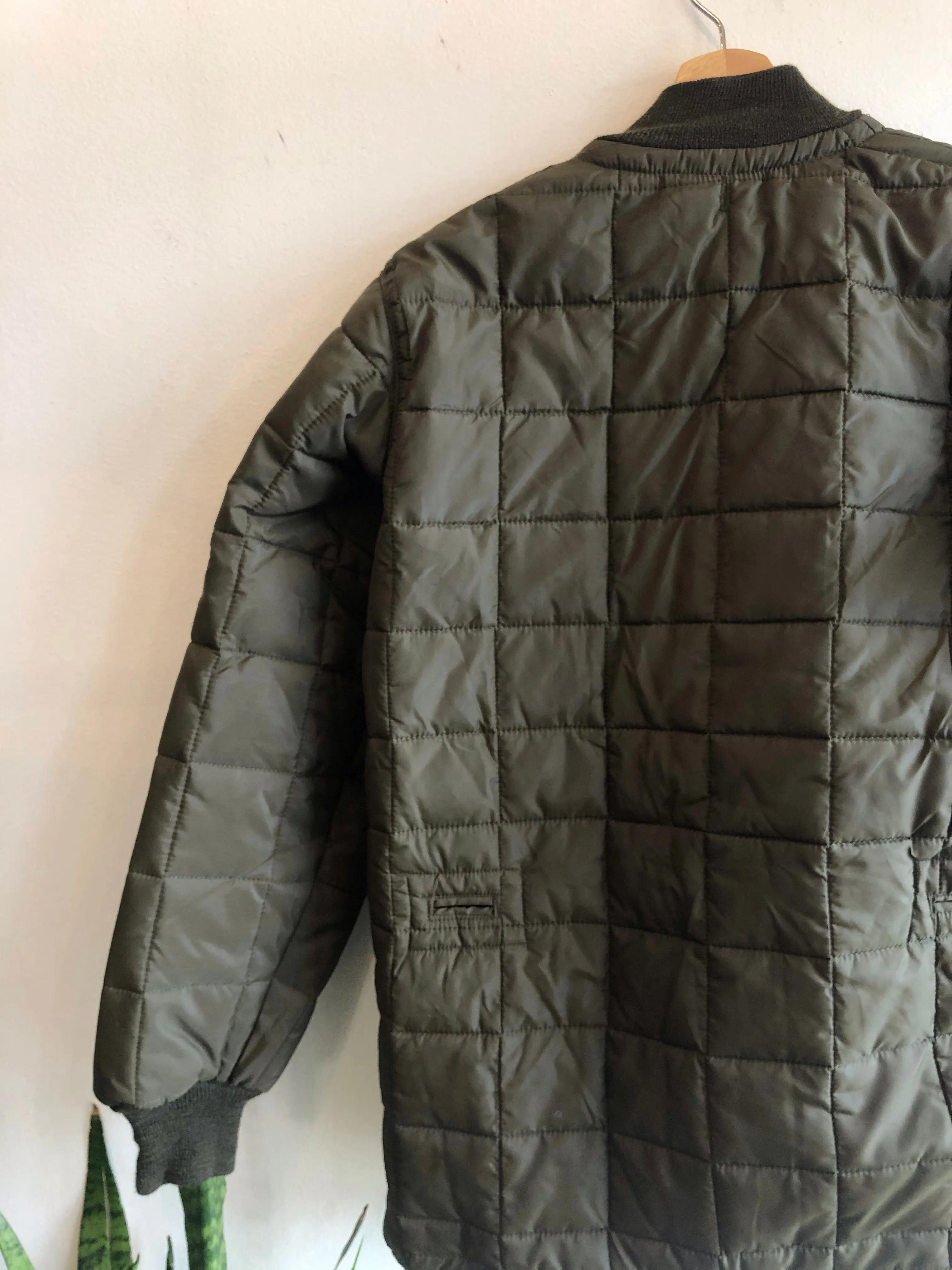 Vintage 1980s European Quilted Military Jacket Liner
