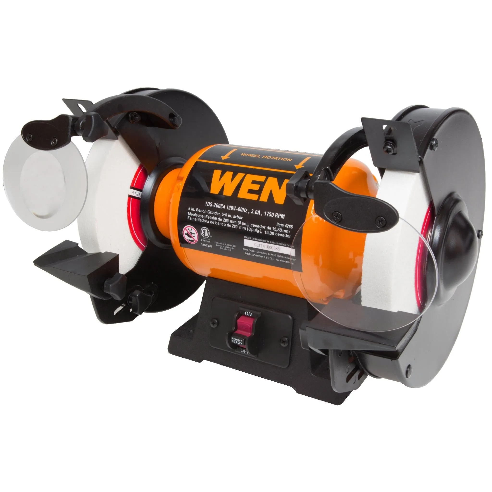 WEN R4286 8 inch Slow Speed Bench Grinder (Manufacturer Refurbished)