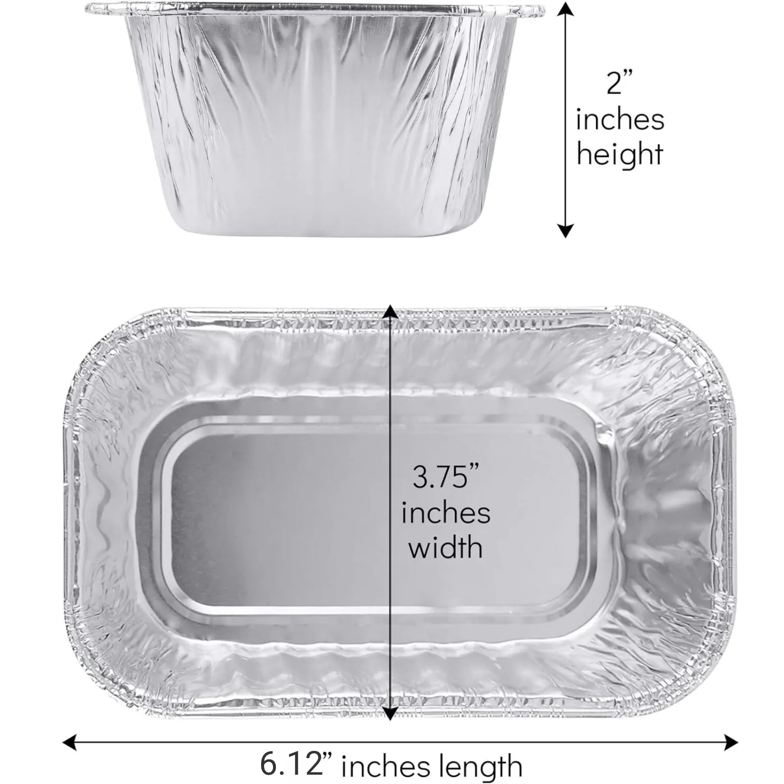 *WHOLESALE* Aluminum 1lb Rectangular Loaf Pans: Ideal for Baking | 1000 CT/Case